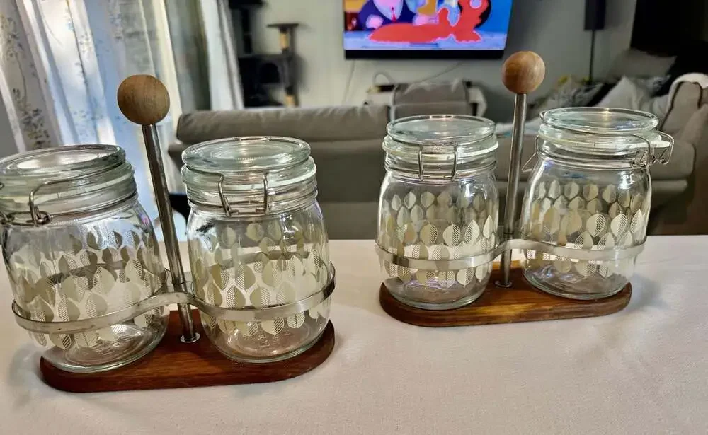 IKEA Spice or Herb Jar Set with Wooden Rack *See description